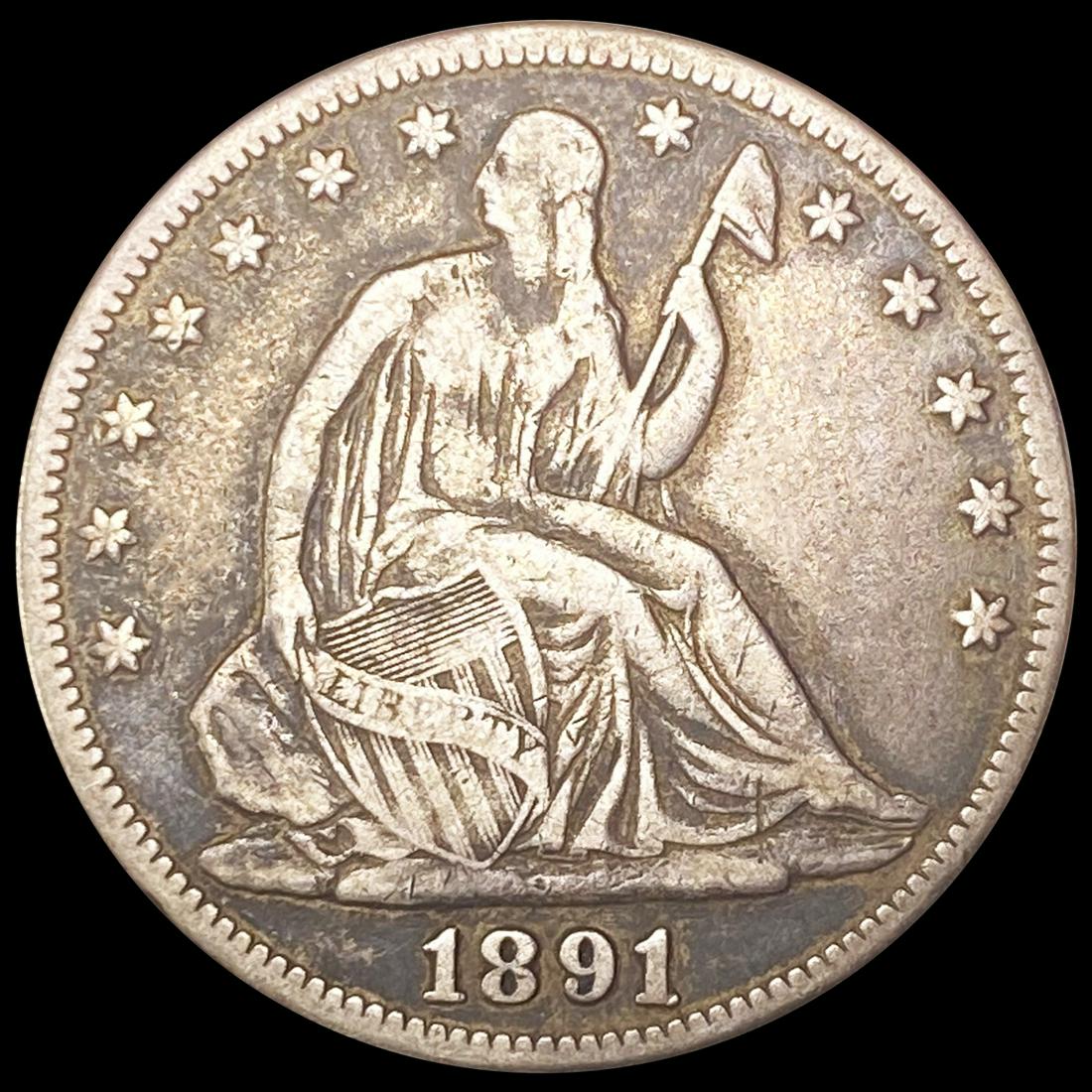 1891 Seated Liberty Half Dollar CLOSELY UNC (1 of 2)
