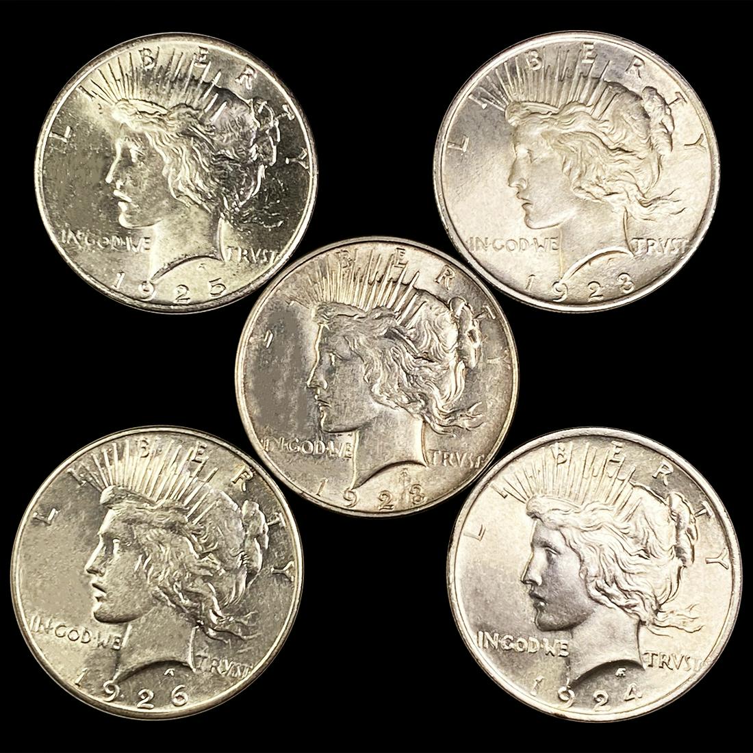 (5) Peace Dollars UNCIRCULATED (1 of 2)