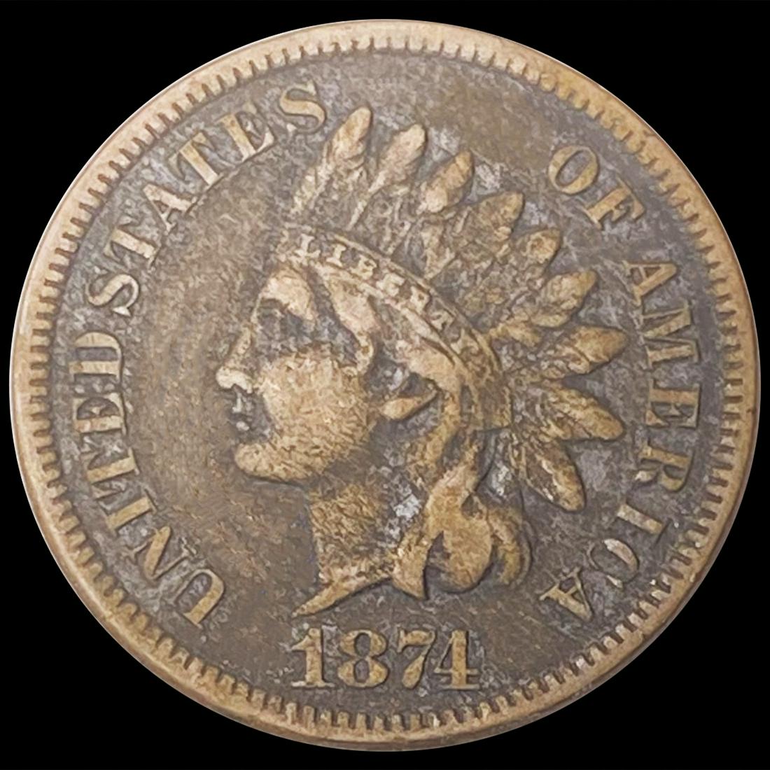 1874 Indian Head Cent NEARLY UNCIRCULATED (1 of 2)