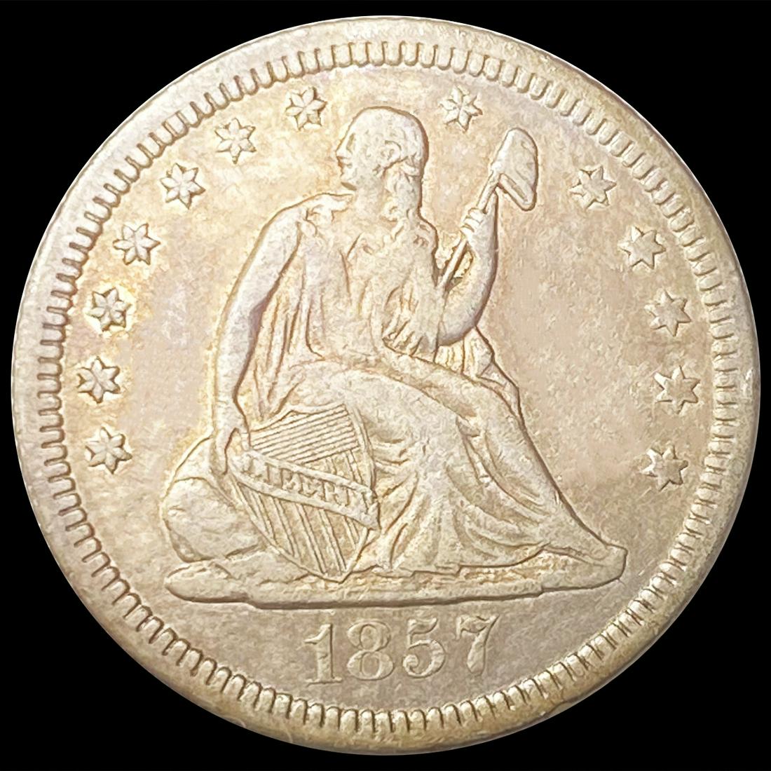 1857-O Seated Liberty Quarter NEARLY UNCIRCULATED (1 of 2)