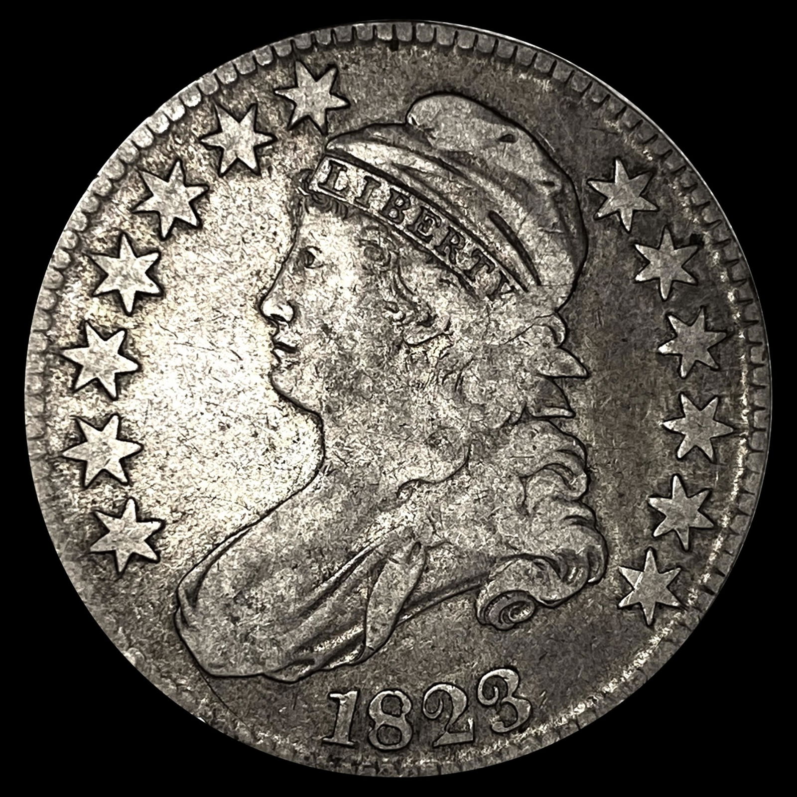 1823 Capped Bust Half Dollar NEARLY UNCIRCULATED (1 of 2)
