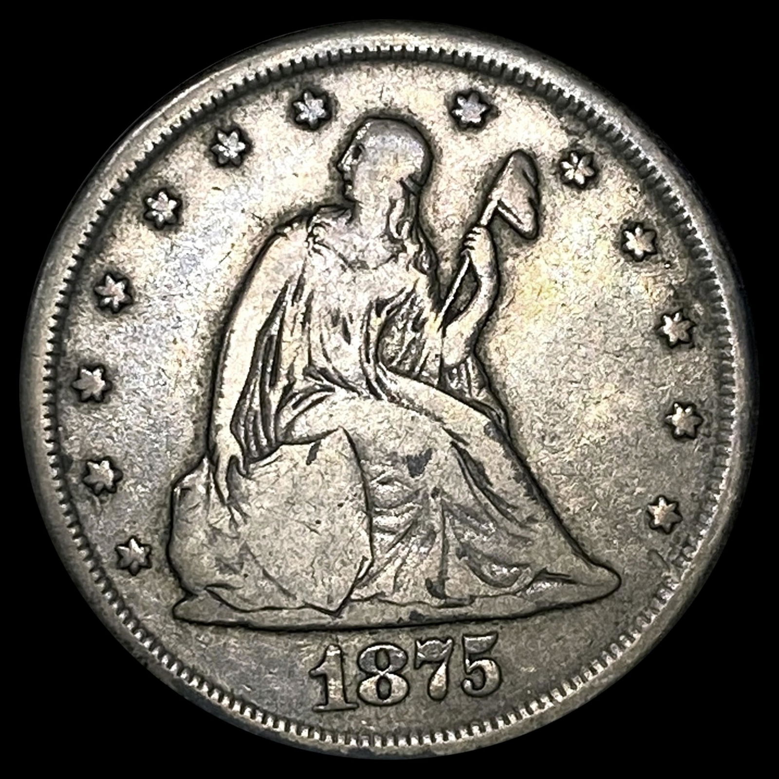 1875-CC Twenty Cent Piece NEARLY UNCIRCULATED (1 of 2)