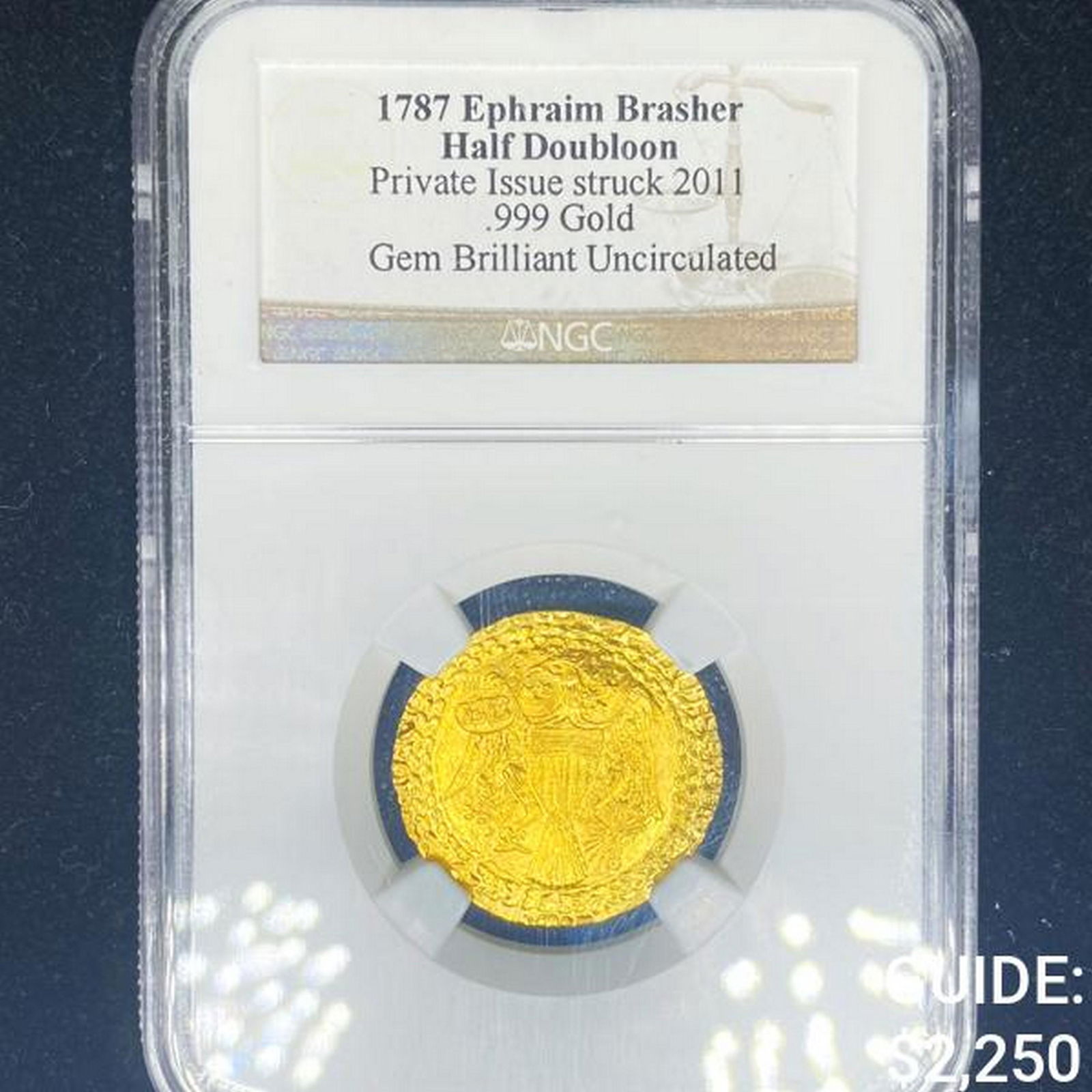 2011 Ephraim Brasher Half Doubloon -GEM BU w/ (1 of 2)