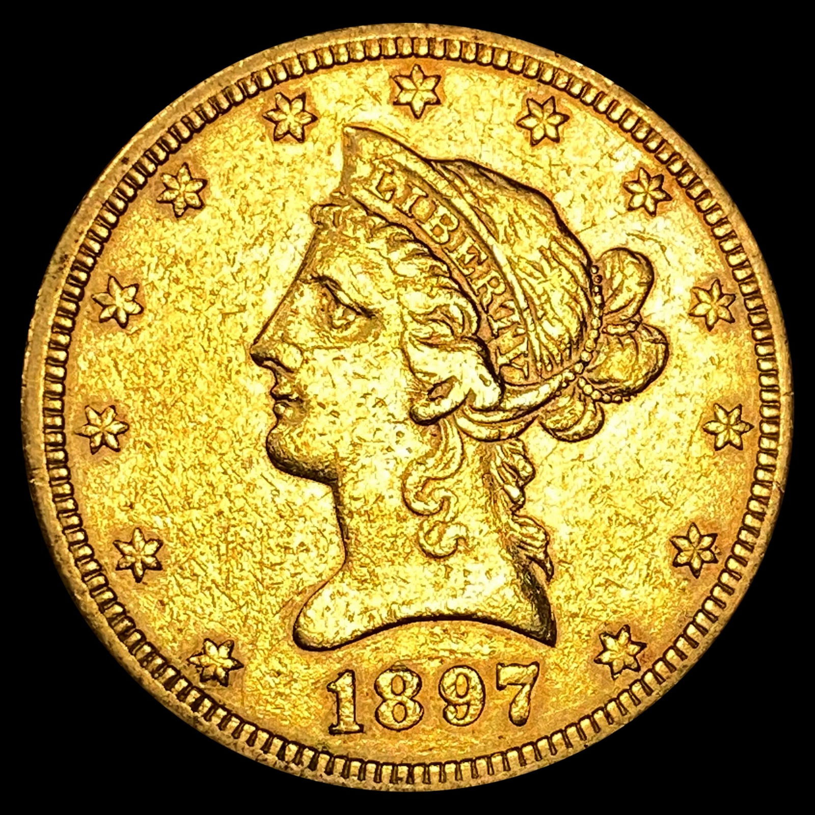 1897-S $10 Gold Eagle CLOSELY UNCIRCULATED (1 of 2)