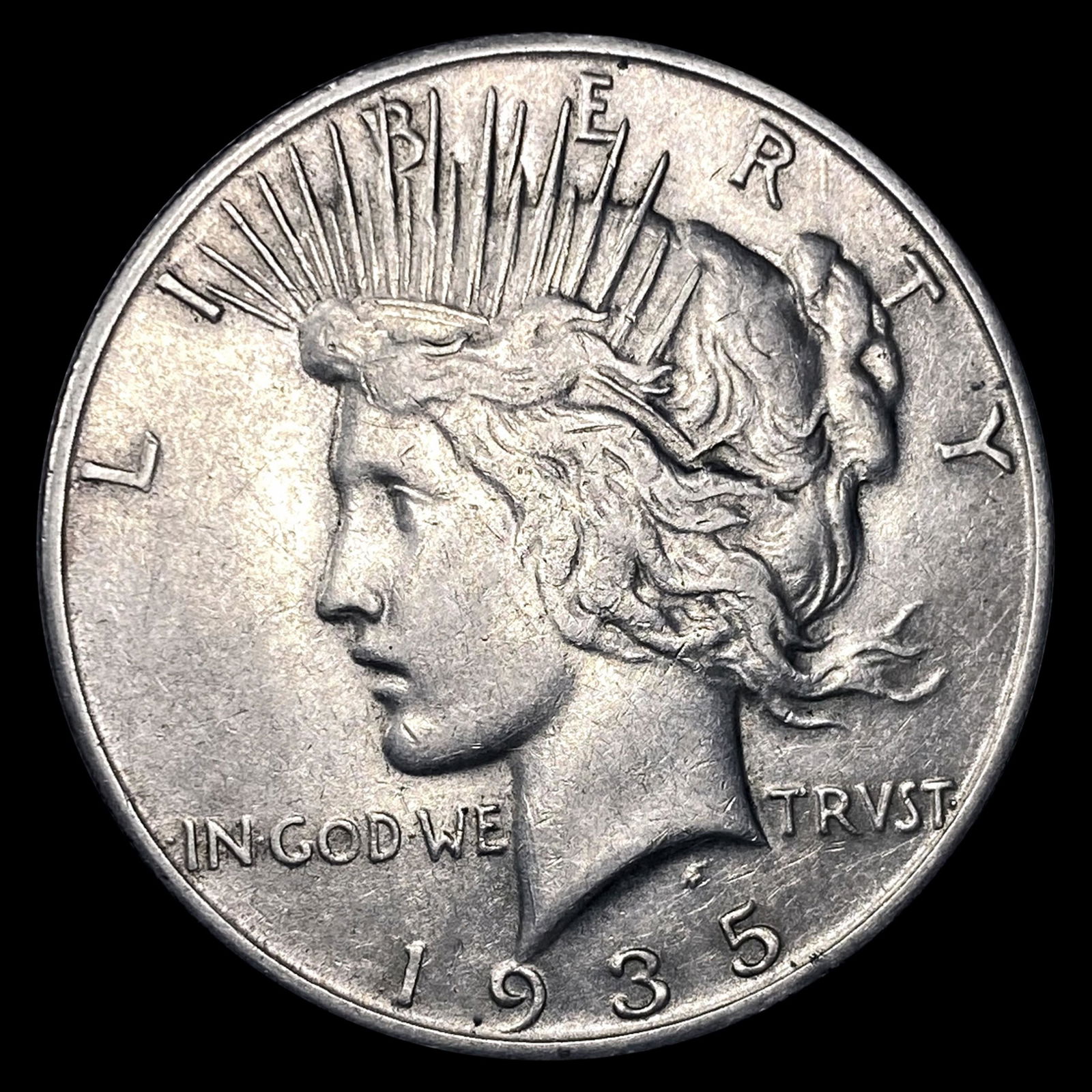 1935-S Silver Peace Dollar CLOSELY UNCIRCULATED (1 of 2)