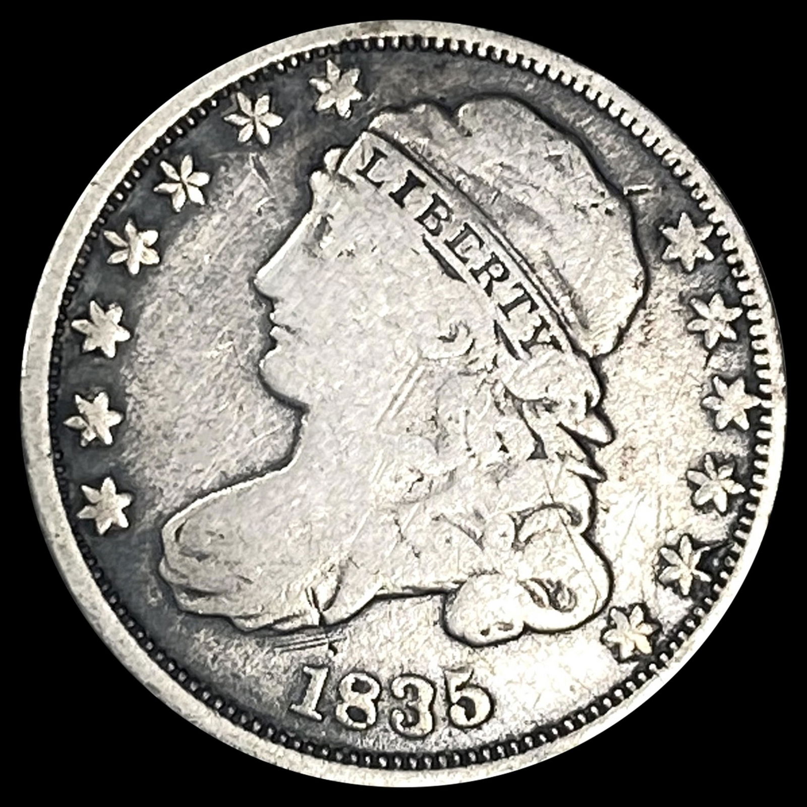 1835 Capped Bust Dime NEARLY UNCIRCULATED (1 of 2)