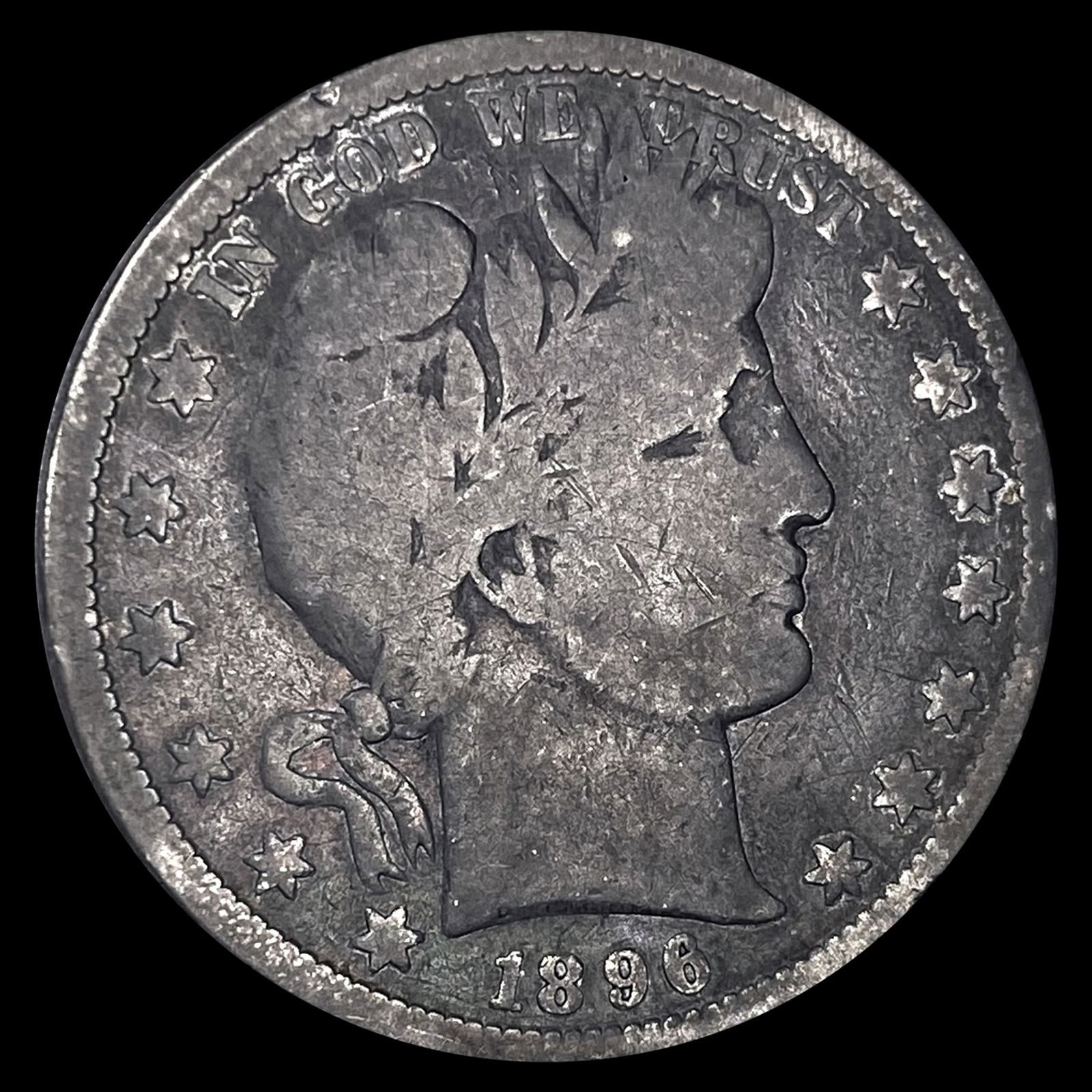 1896-S Barber Half Dollar ABOUT UNCIRCULATED (1 of 2)