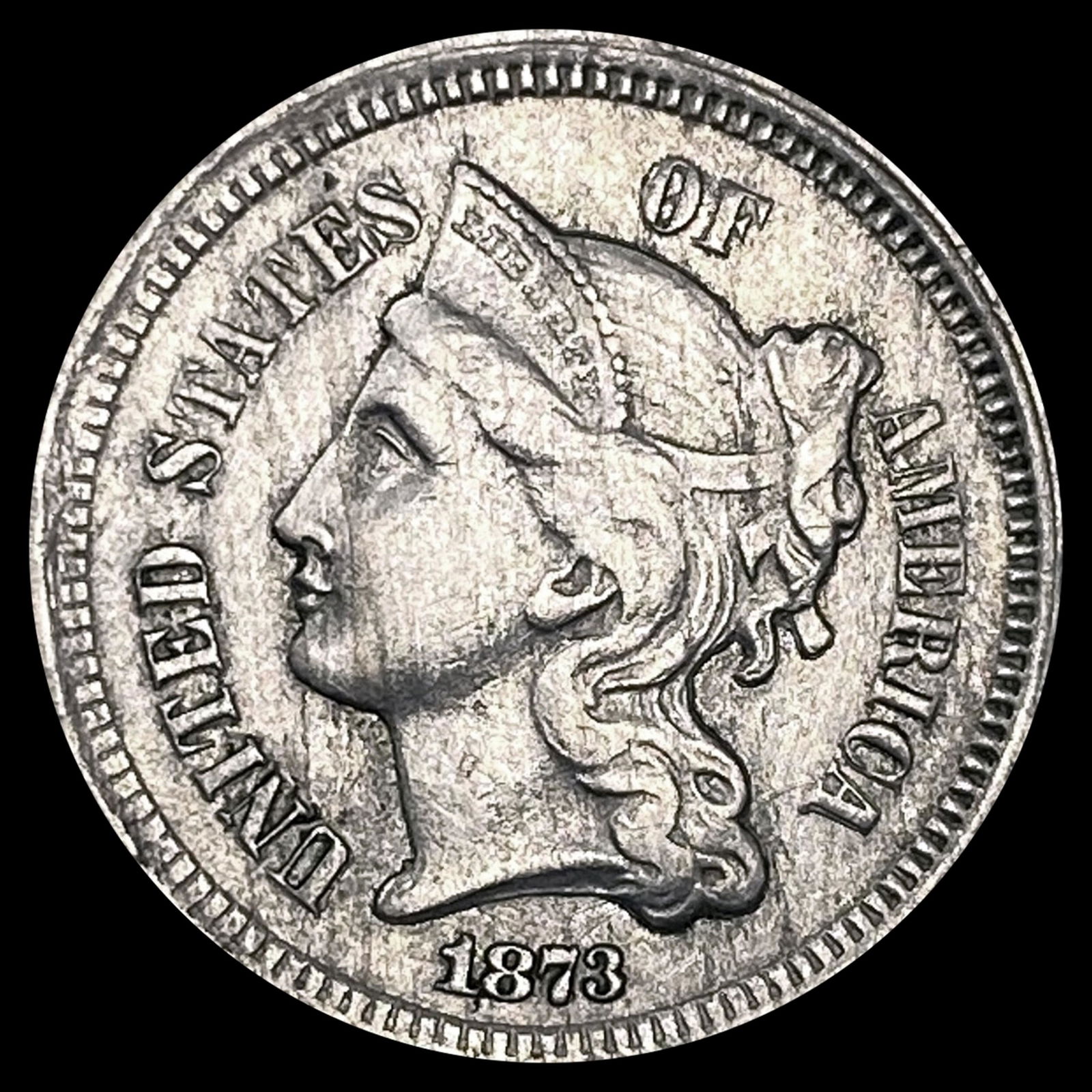 1873 Nickel Three Cent UNCIRCULATED (1 of 2)