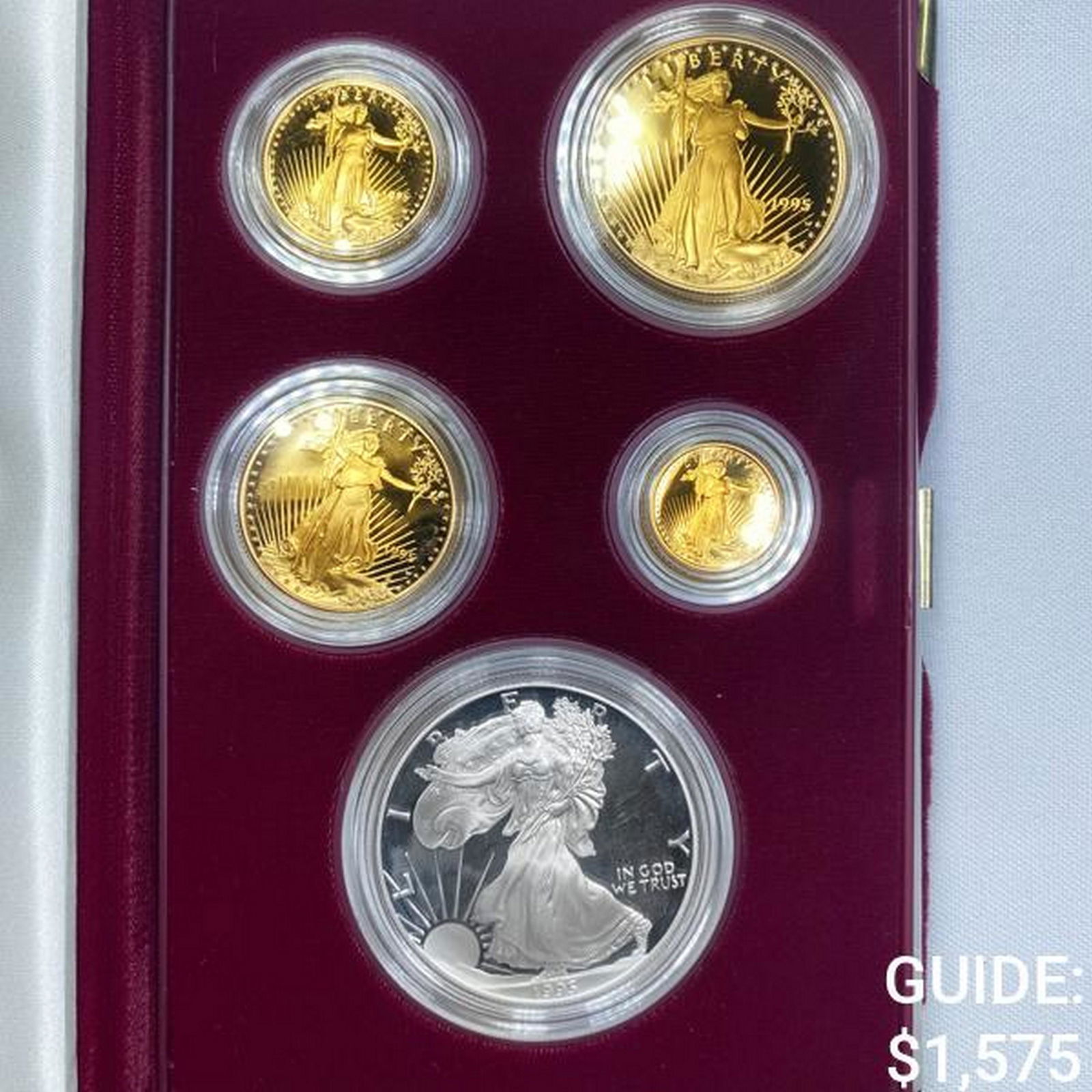 1995-W 5 Coin American Eagle Anniv. Set -Proof w/ (1 of 2)