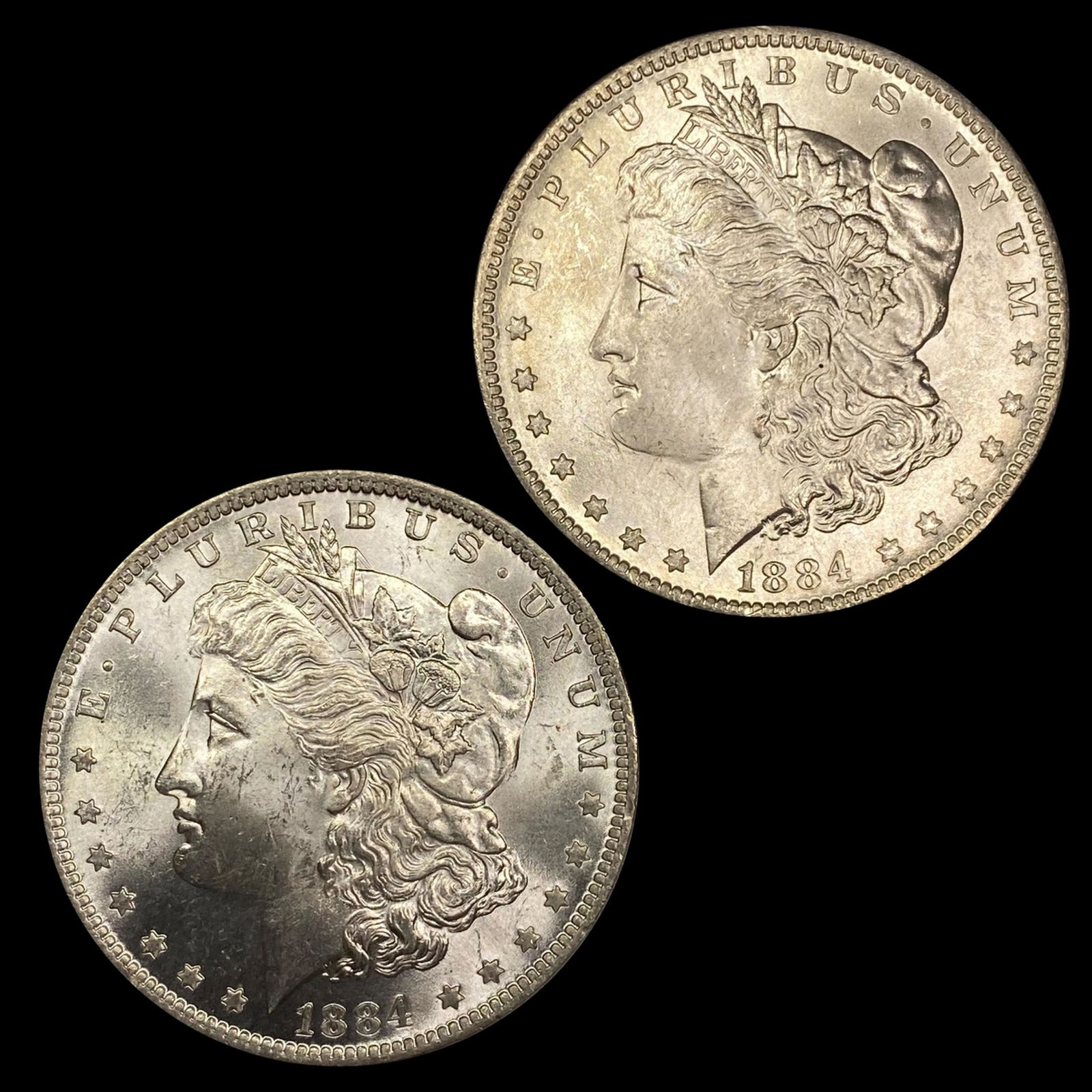 1884-O (2) Morgan Dollars UNCIRCULATED (1 of 2)
