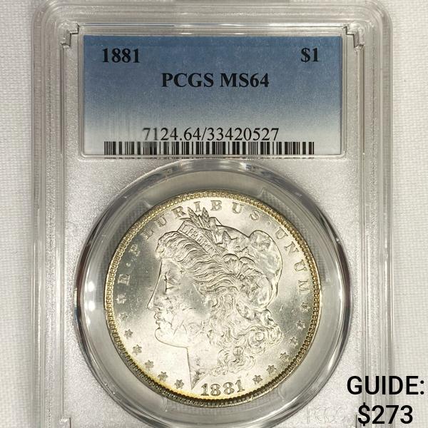 1881 Morgan Silver Dollar PCGS-MS64 (1 of 2)