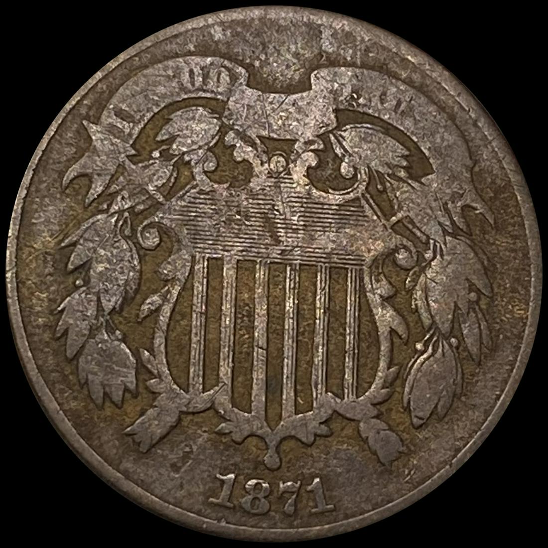 1871 Two Cent Piece NICELY CIRCULATED (1 of 2)