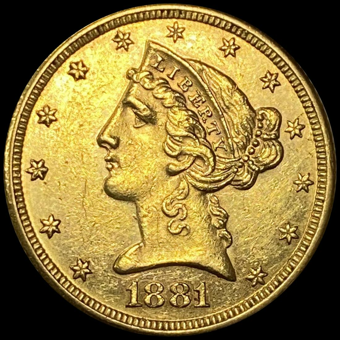 1881 $5 Gold Half Eagle UNCIRCULATED (1 of 2)