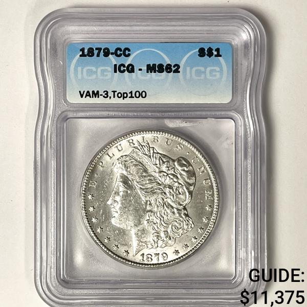 1879-CC Morgan Silver Dollar ICG - MS62 VAM-3 (1 of 2)
