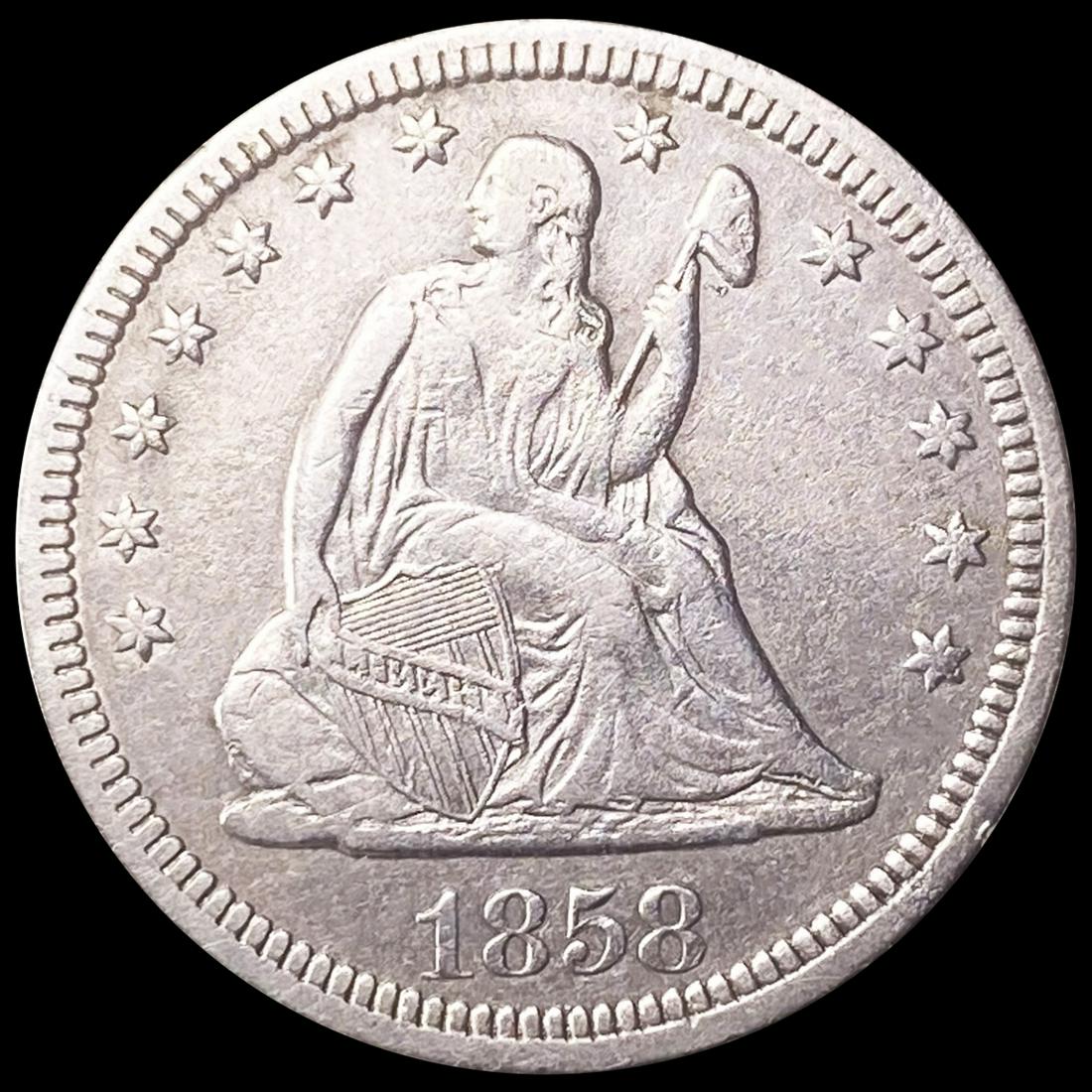 1858 Seated Liberty Quarter UNCIRCULATED (1 of 2)