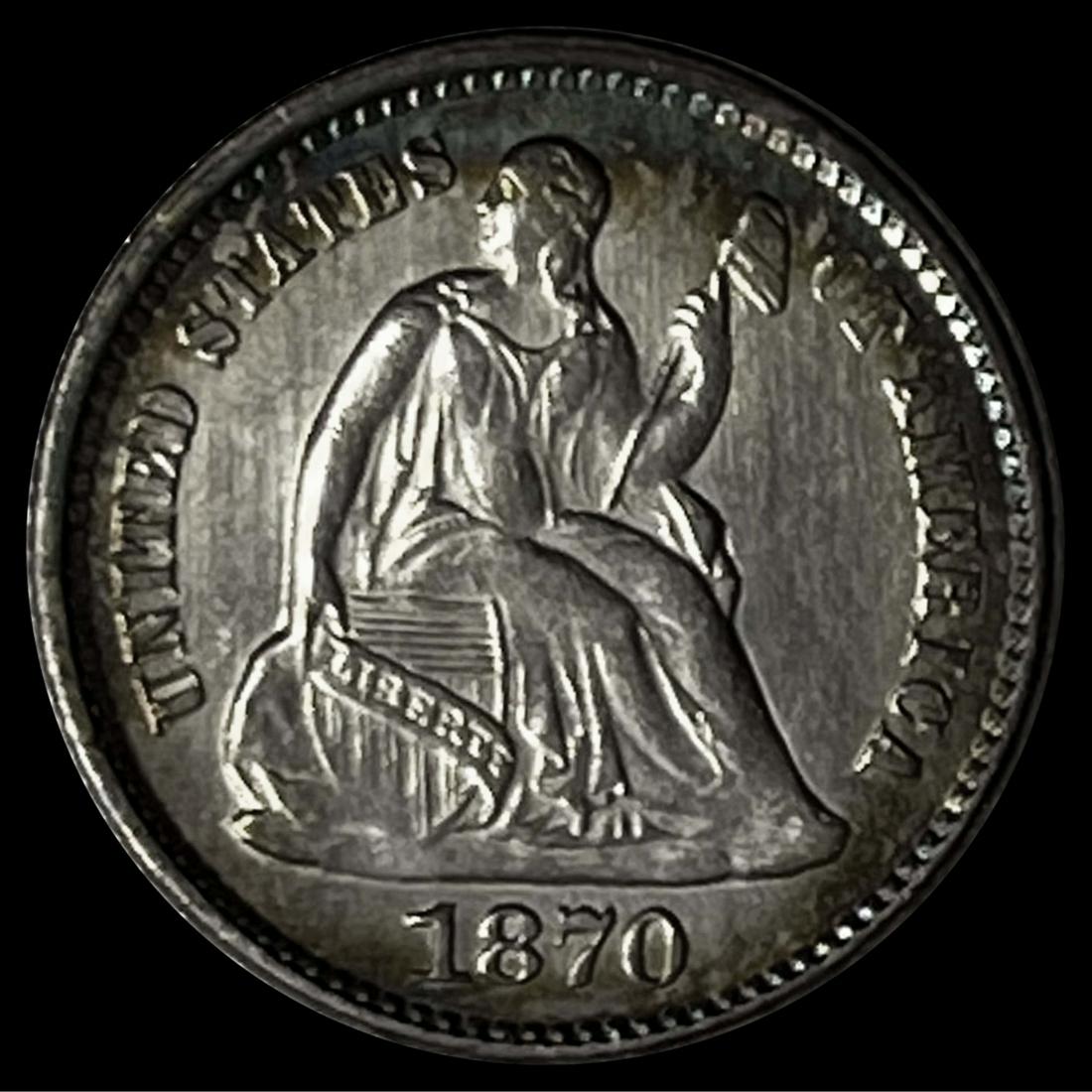 1870 Seated Liberty Half Dime UNCIRCULATED (1 of 2)