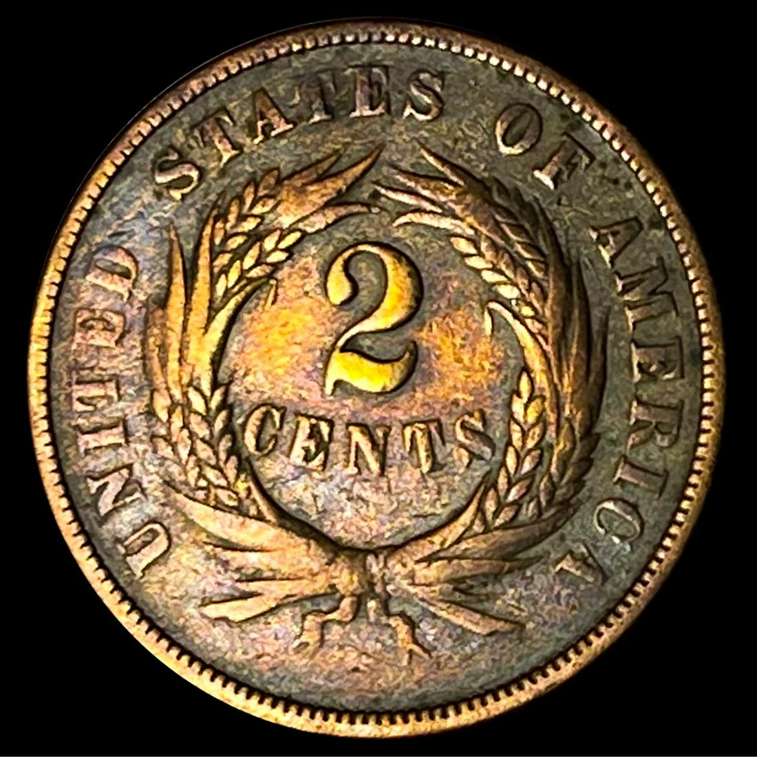 1868 Two Cent Piece NEARLY UNCIRCULATED (1 of 2)
