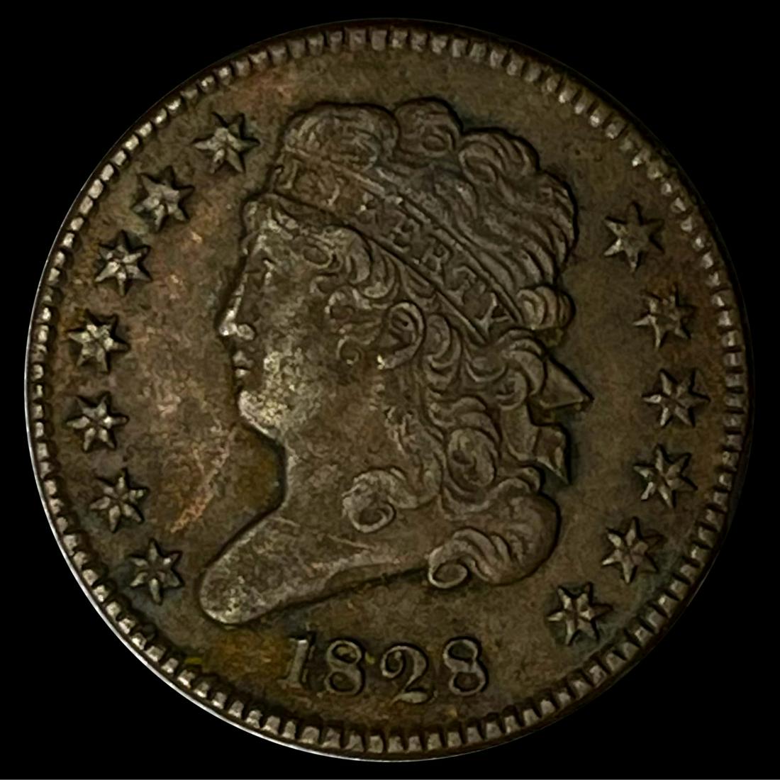 1828 Classic Head Half Cent CLOSELY UNCIRCULATED (1 of 2)