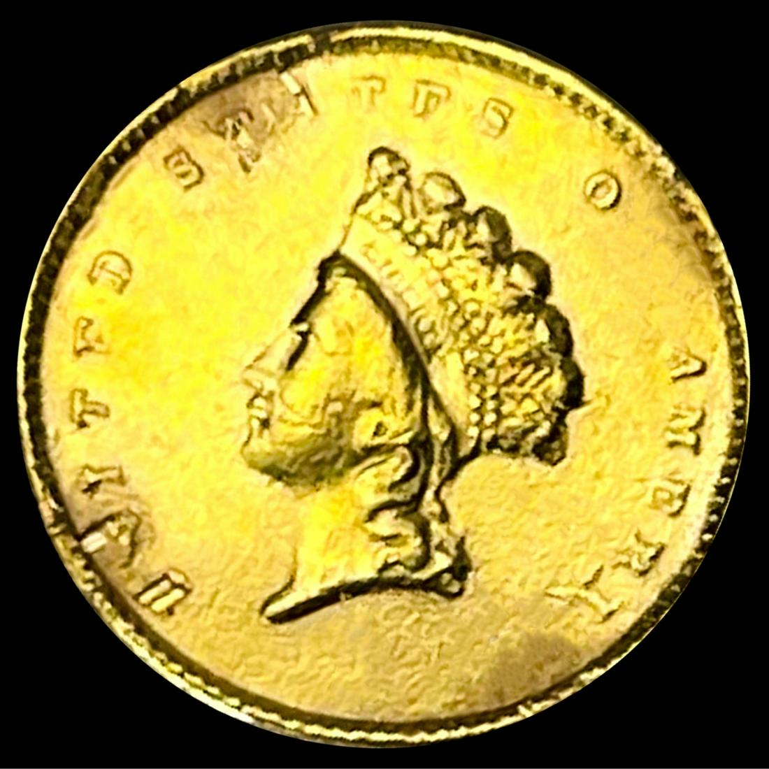 1855 Ty 2 Rare Gold Dollar NEARLY UNCIRCULATED (1 of 2)