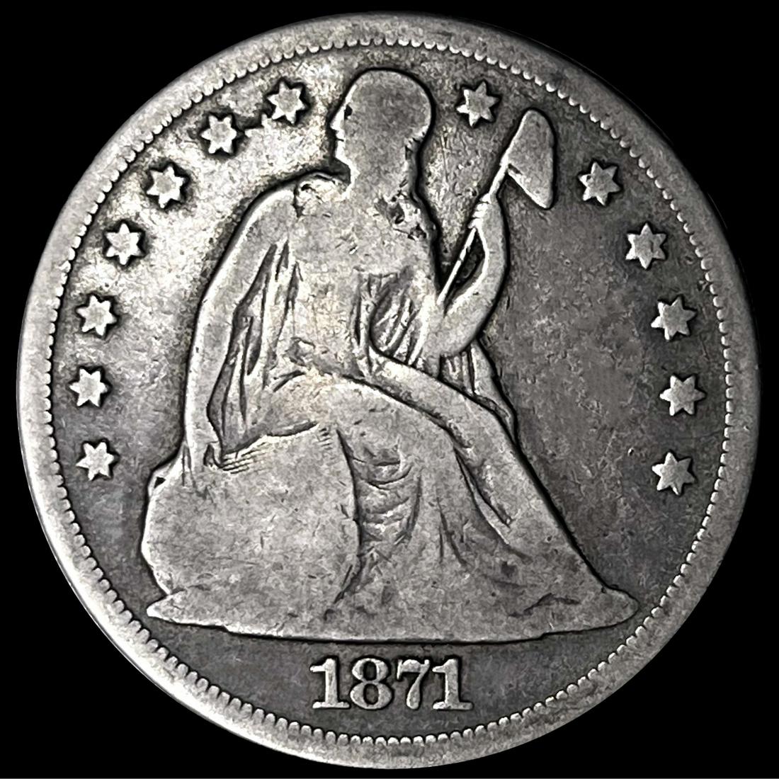 1871 Seated Liberty Dollar NICELY CIRCULATED (1 of 2)