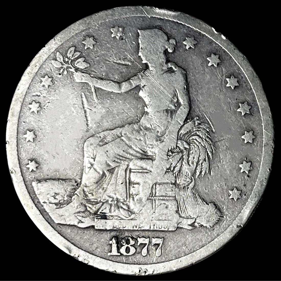 1877-S Silver Trade Dollar NICELY CIRCULATED (1 of 2)