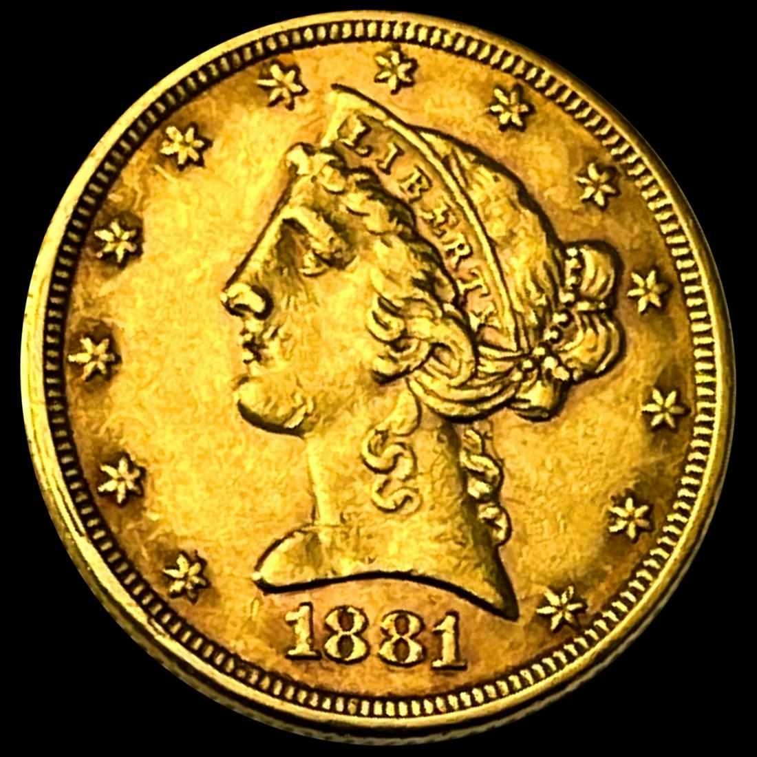 1881 $5 Gold Half Eagle UNCIRCULATED (1 of 2)