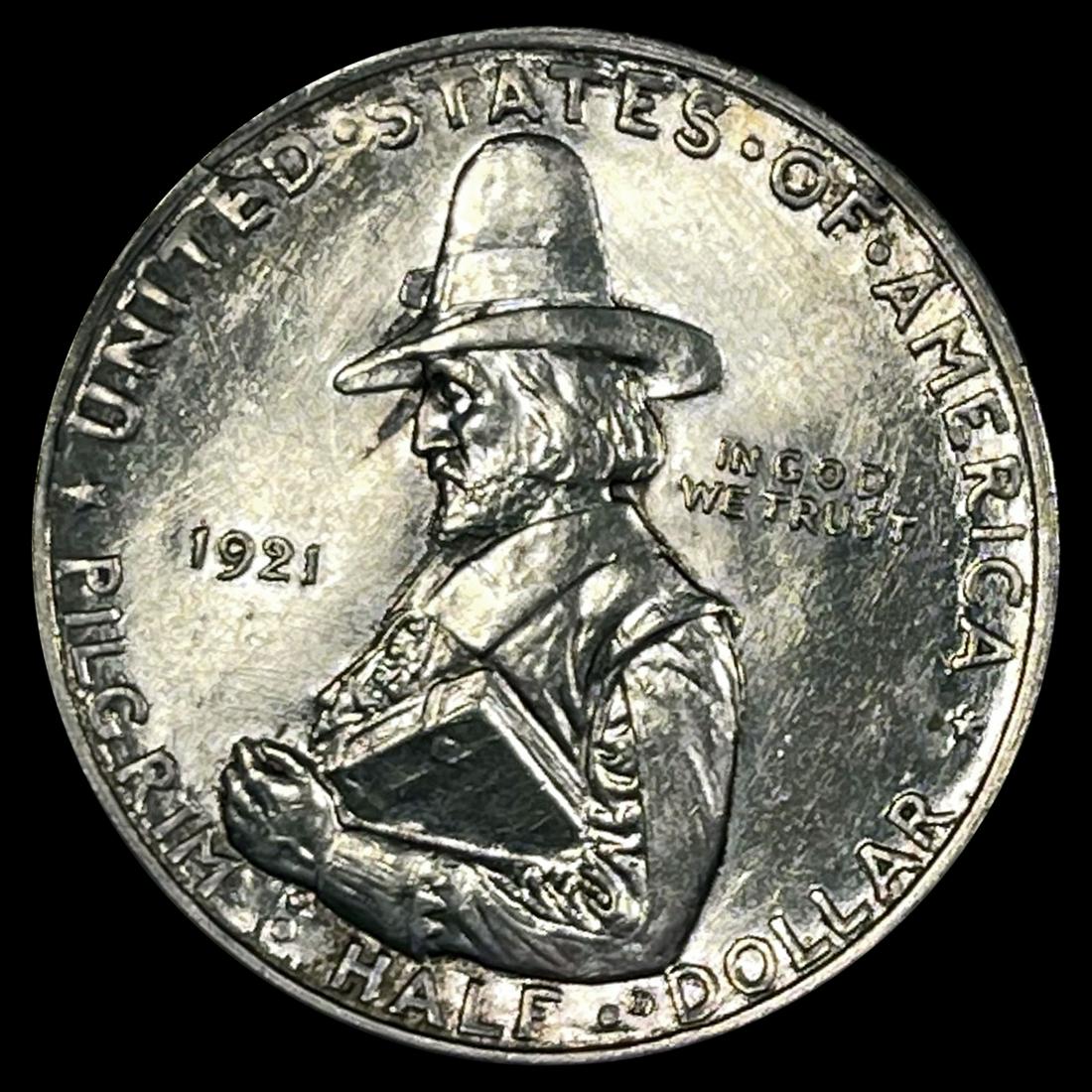 1921-D Pilgrim Half Dollar UNCIRCULATED (1 of 2)
