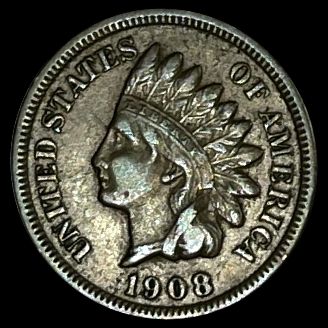 1908-S Indian Head Cent CLOSELY UNCIRCULATED (1 of 2)