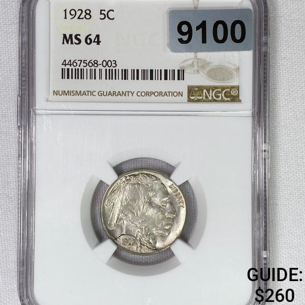 1928 Buffalo Nickel NGC-MS64 (1 of 2)