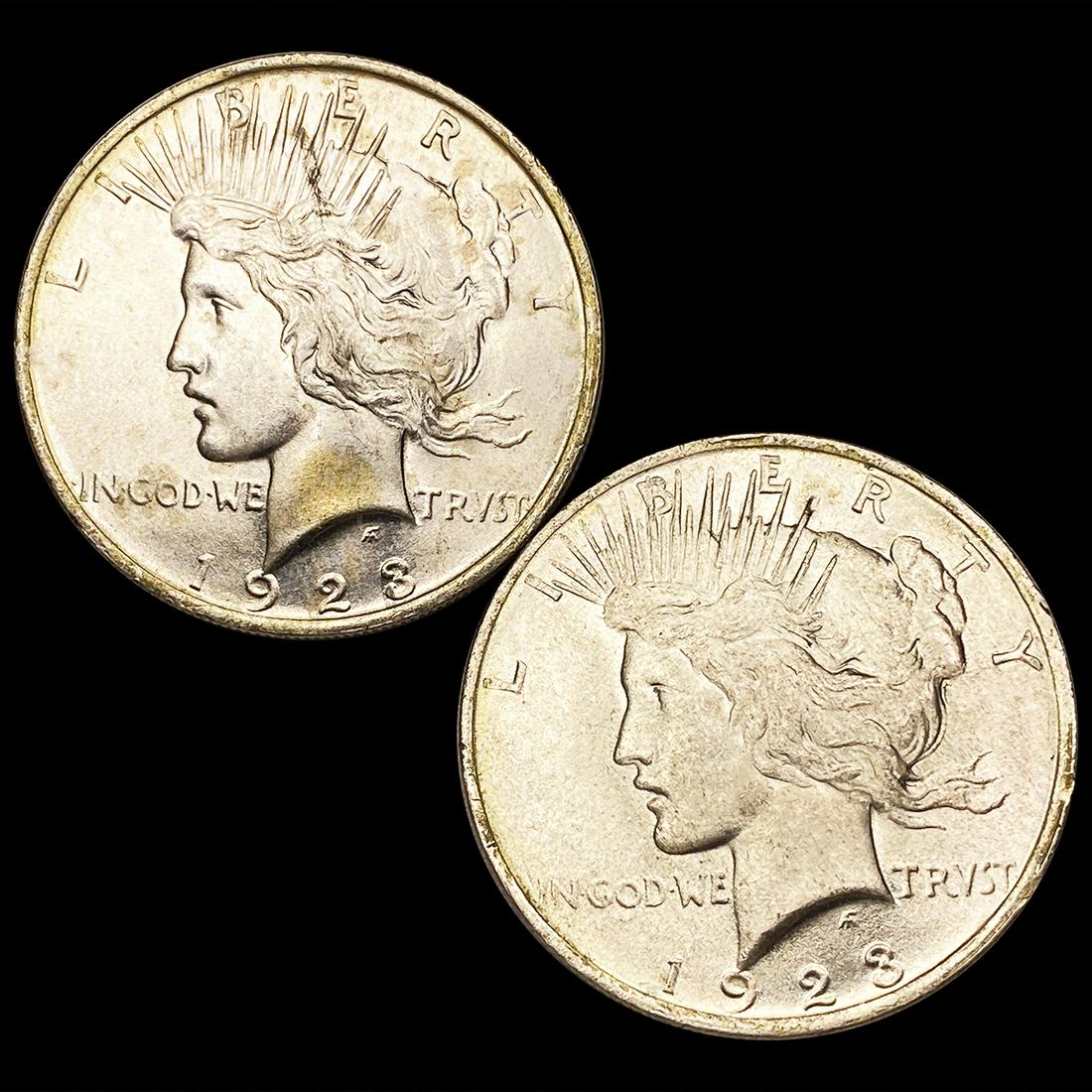 1923 (2) Peace Dollars UNCIRCULATED (1 of 2)