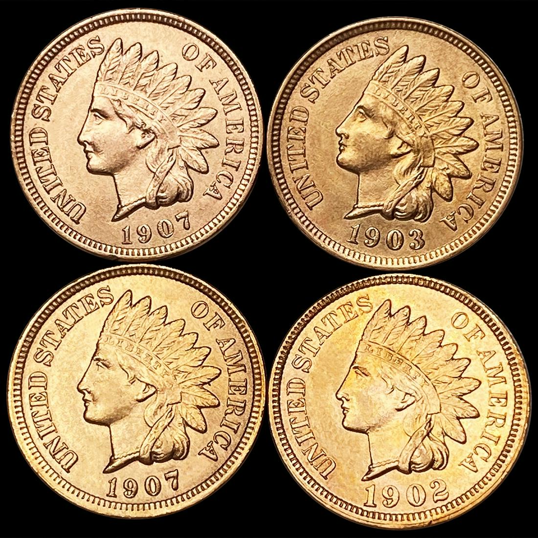 (4) Indian Head Cents UNCIRCULATED (1 of 2)