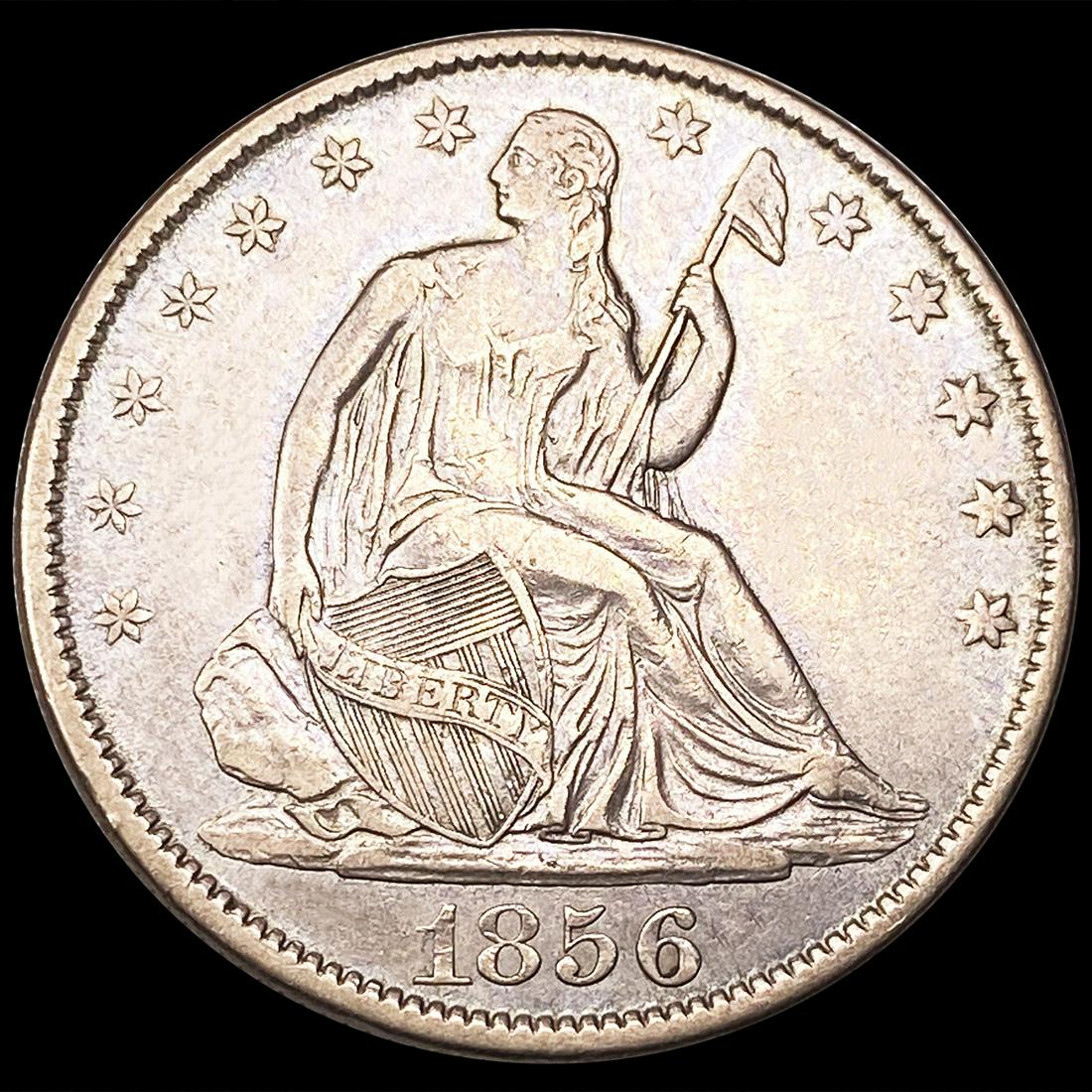 1856 Seated Liberty Half Dollar CLOSELY UNC (1 of 2)