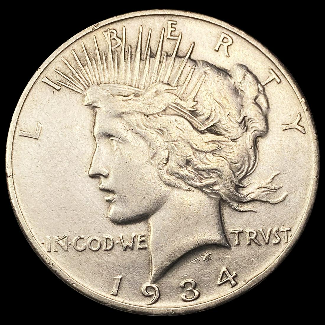 1934-S Silver Peace Dollar NEARLY UNCIRCULATED (1 of 2)