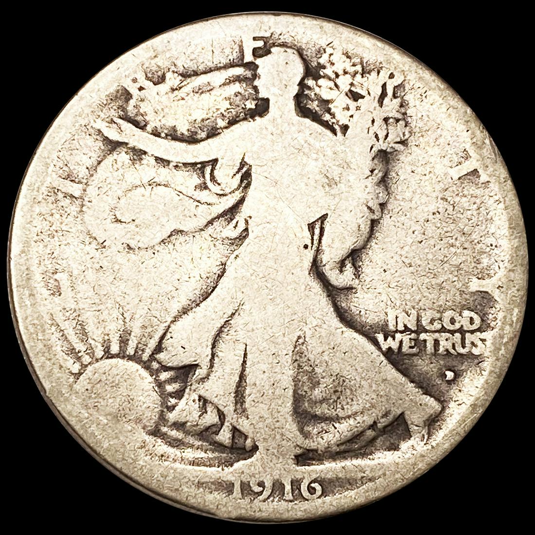 1916-D Walking Liberty Half Dollar NICELY CIRC (1 of 2)