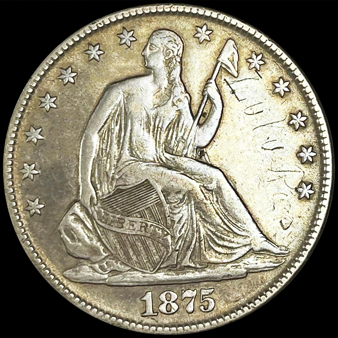 1875 Seated Liberty Half Dollar CLOSELY UNC (1 of 2)