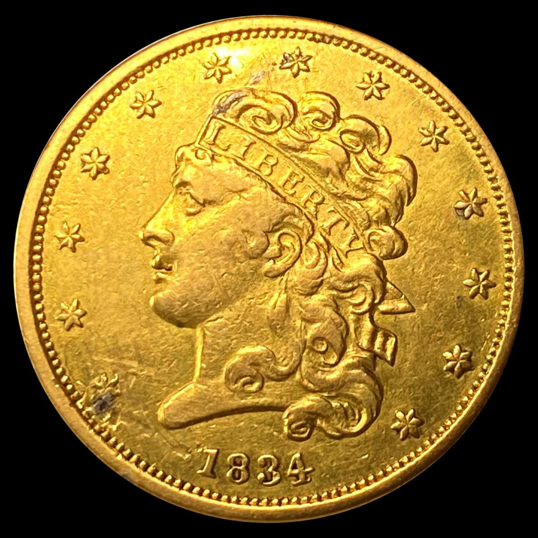1834 $5 Gold Half Eagle NEARLY UNCIRCULATED (1 of 2)