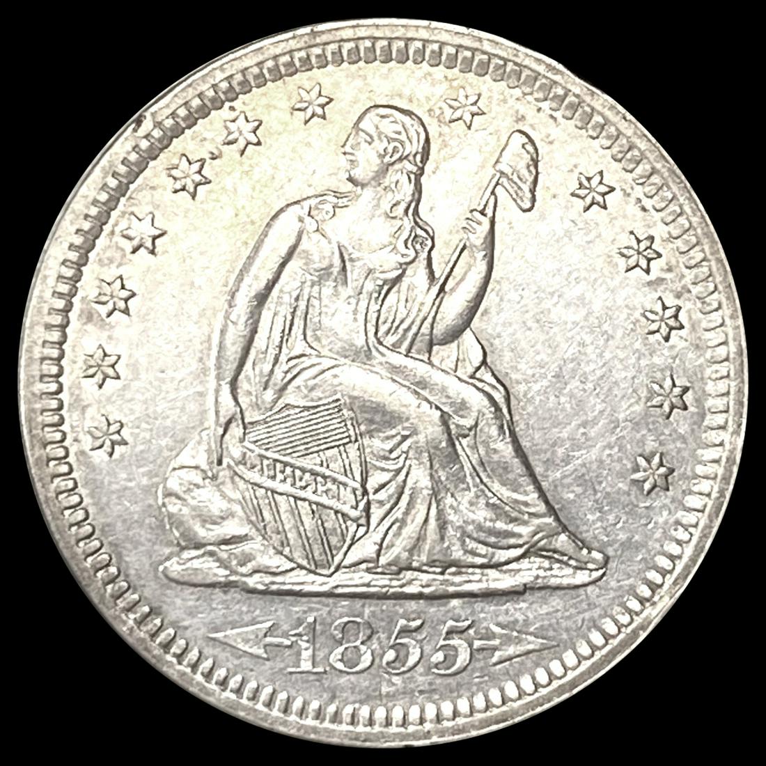 1855 Arrows Seated Liberty Quarter UNCIRCULATED (1 of 2)