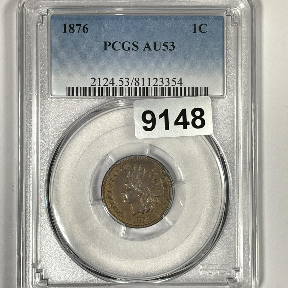 1876 Indian Head Cent PCGS-AU53 (1 of 2)
