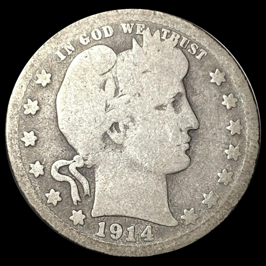 1914-S Barber Quarter NICELY CIRCULATED (1 of 2)