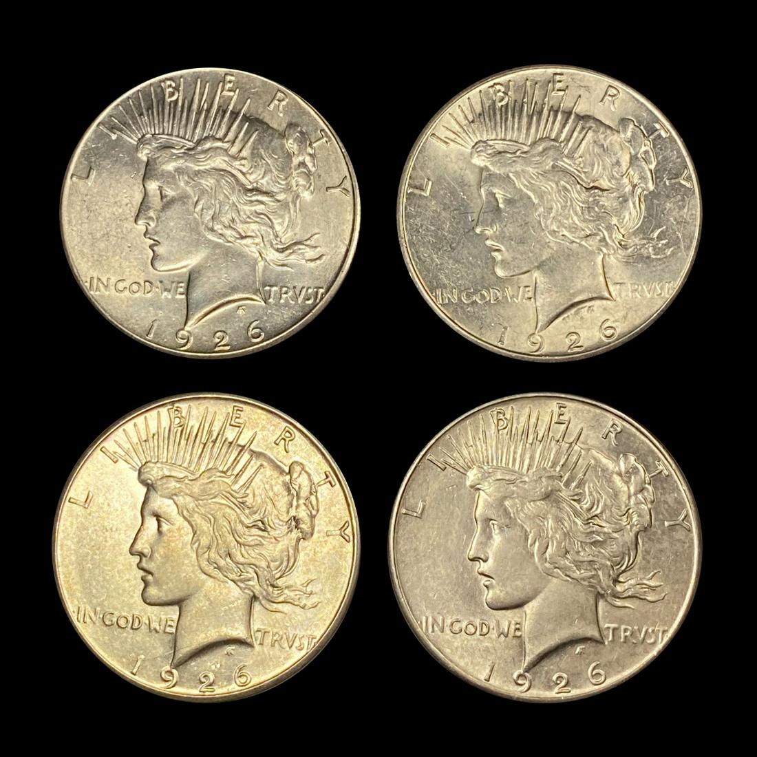 1926-S (4) Peace Dollars UNCIRCULATED (1 of 2)