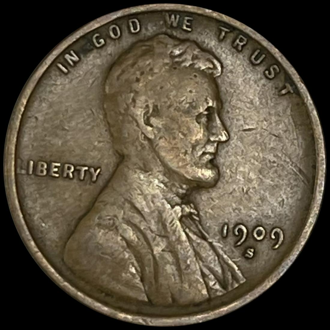 1909-S Wheat Cent CLOSELY UNCIRCULATED (1 of 2)