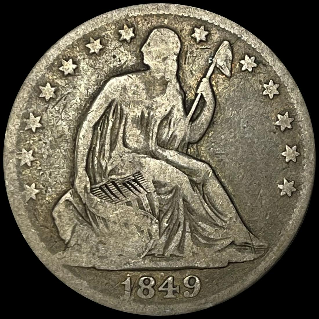 1849-O 13 Stars Seated Liberty Half Dollar NICE (1 of 2)
