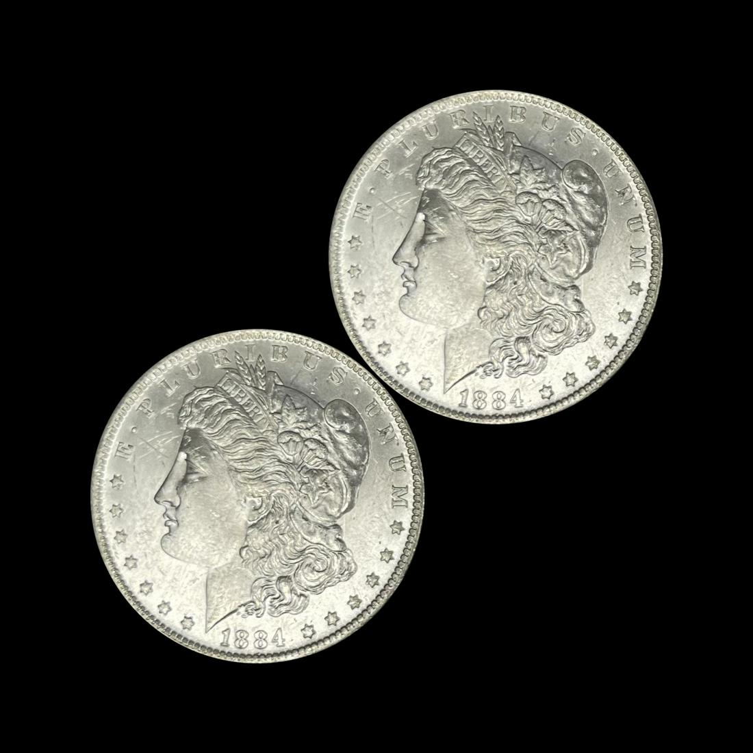 1884-O (2) Morgan Dollars UNCIRCULATED (1 of 2)