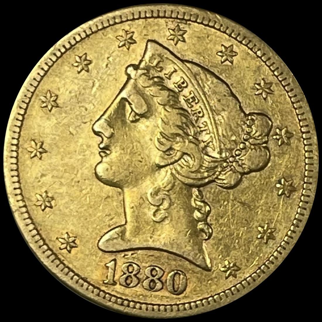 1880-S $5 Gold Half Eagle CLOSELY UNCIRCULATED (1 of 2)