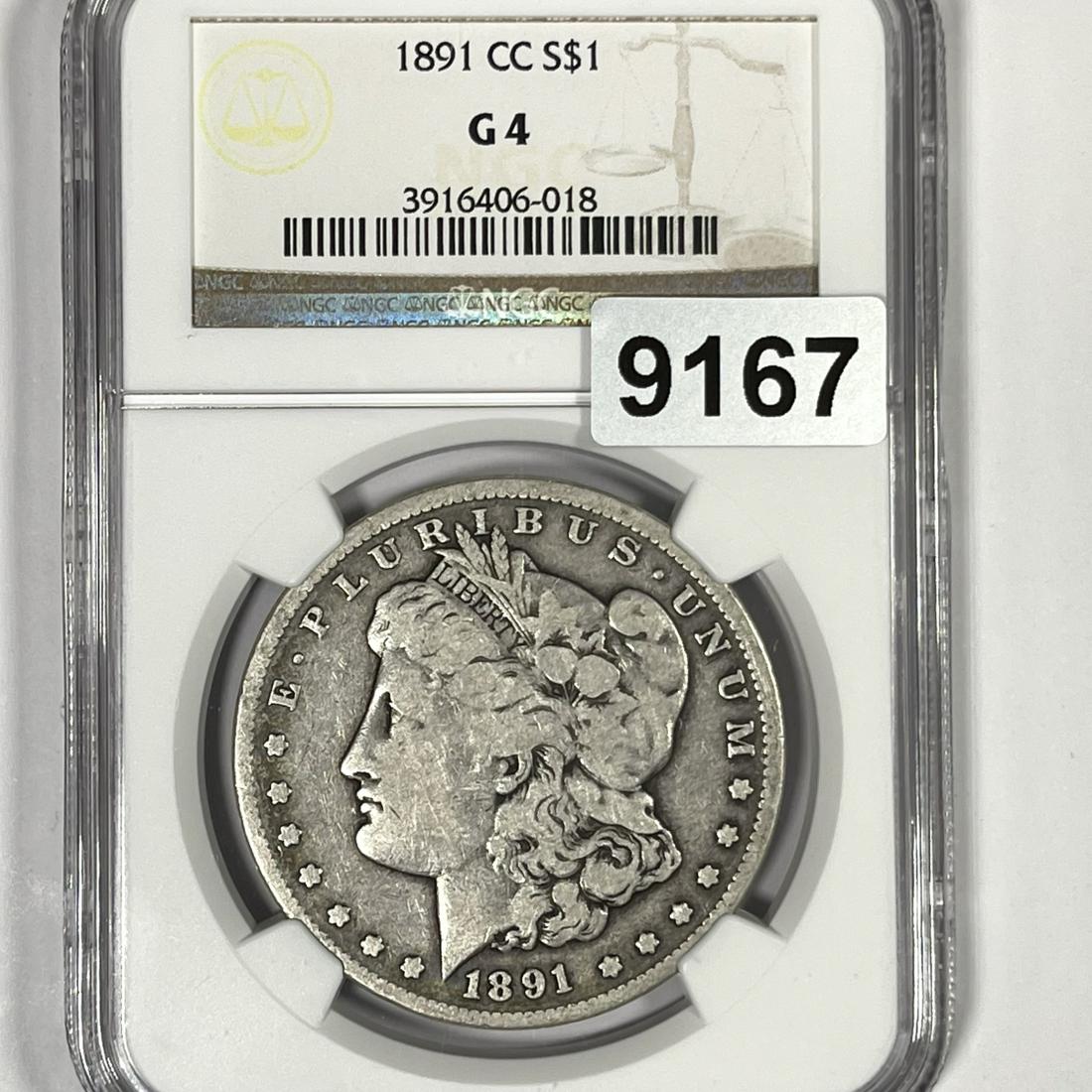 1891-CC Morgan Silver Dollar NGC-G4 (1 of 2)