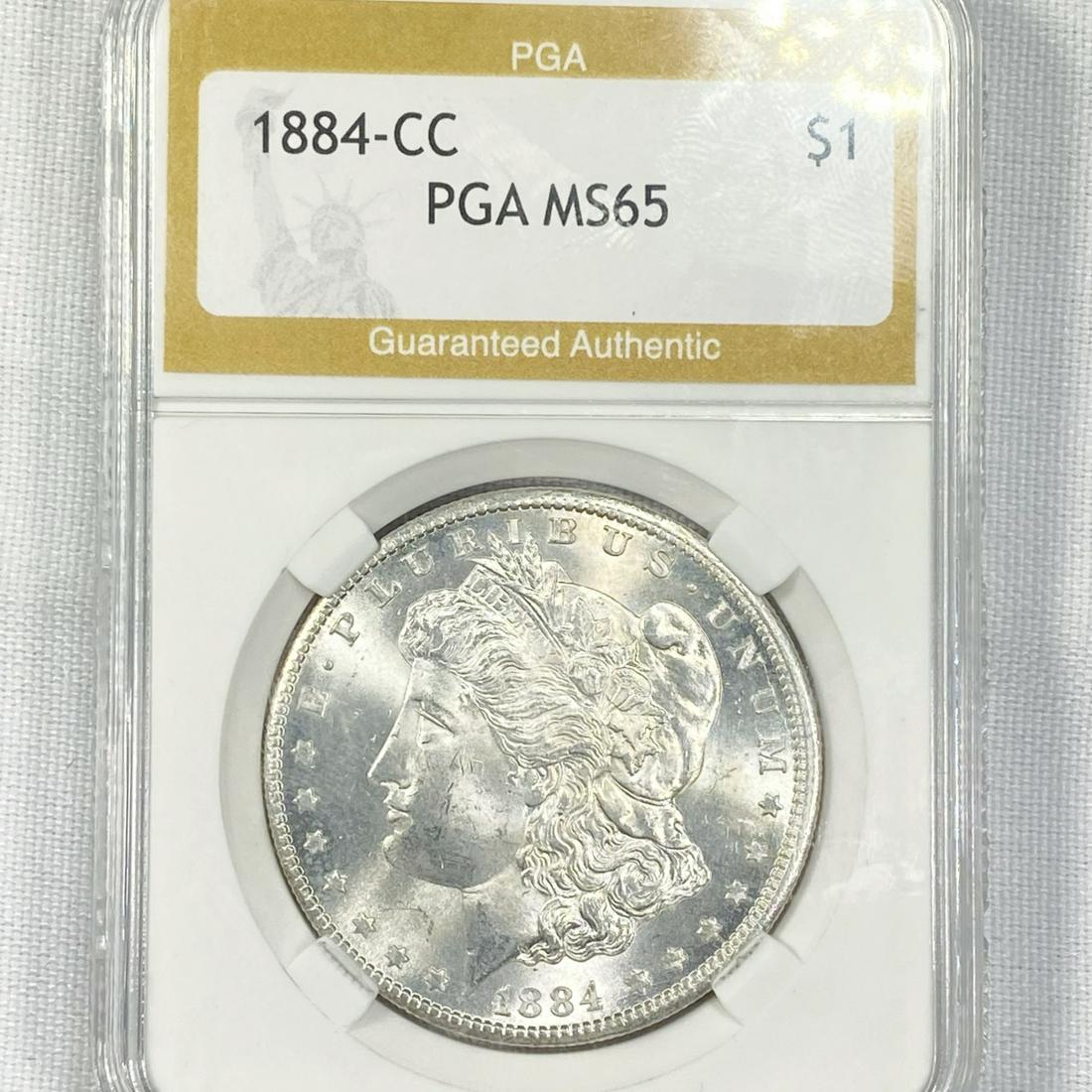 1884-CC Morgan Silver Dollar PGA-MS65 (1 of 2)