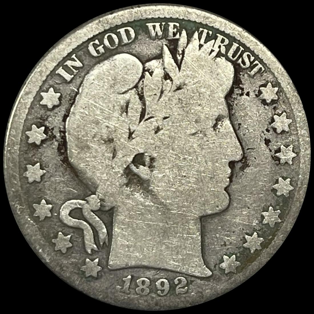 1892-S Barber Half Dollar NICELY CIRCULATED (1 of 2)