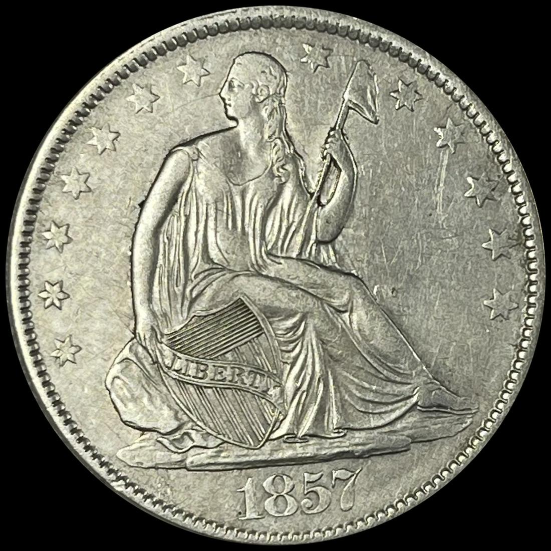 1857 Seated Liberty Half Dollar UNCIRCULATED (1 of 2)