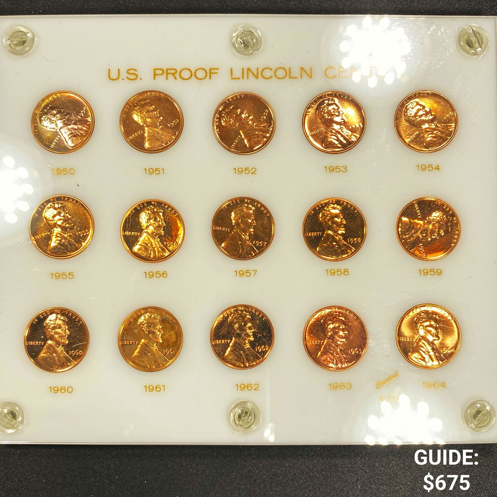 1950-1964 US Lincoln Cent Set / 15 Coins -GEM (1 of 2)