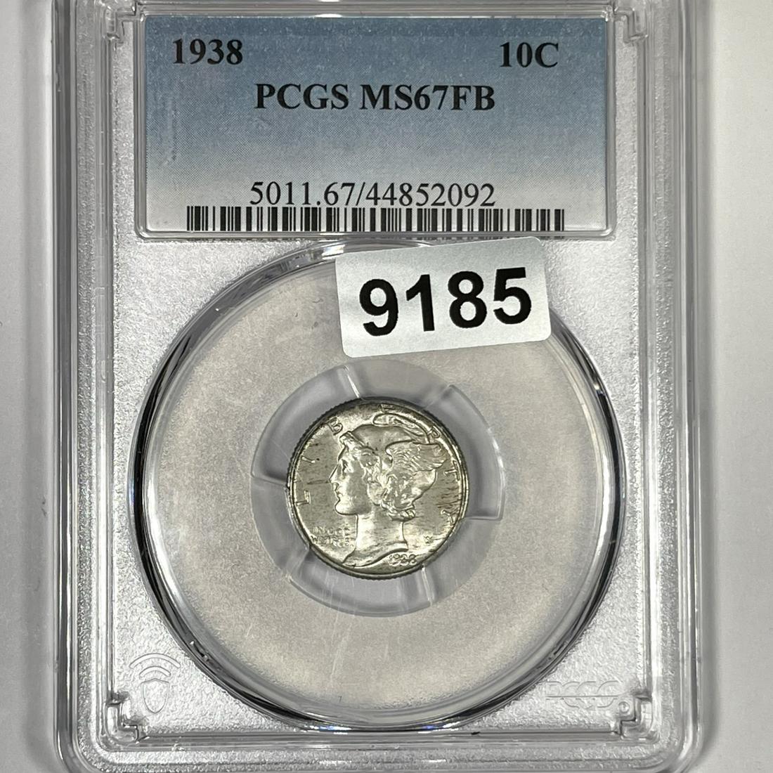 1938 Mercury Silver Dime PCGS-MS67 FB (1 of 2)